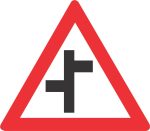 STAGGERED JUNCTIONS (L-R) ROAD SIGN (W110)