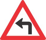 SHARP CURVE (LEFT) ROAD SIGN (W205)
