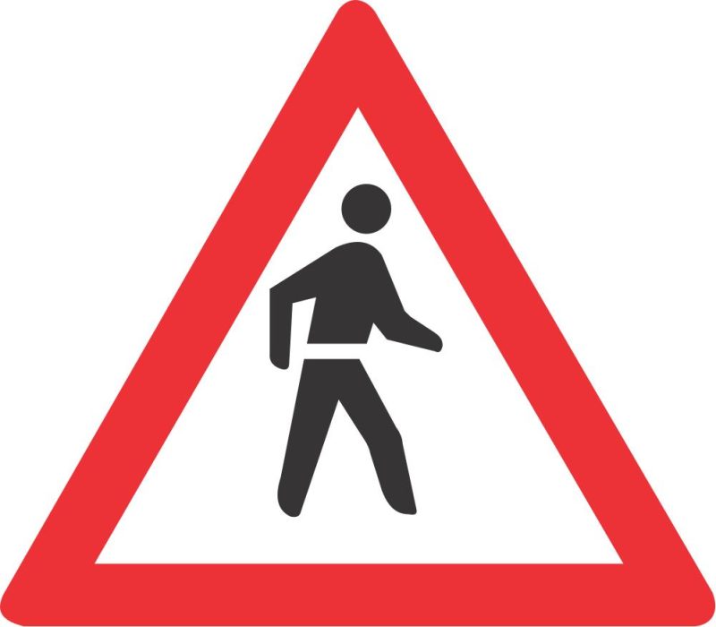 SABS PEDESTRIANS ROAD SIGN (W307)