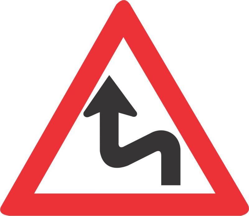 COMBINED CURVES (LEFT - RIGHT) ROAD SIGN (W211)