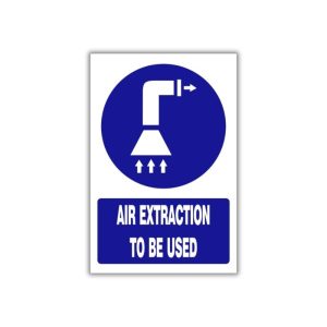 Air extraction to be used safety sign (MV013A)