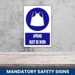 Aprons must be worn safety sign (MV009A)