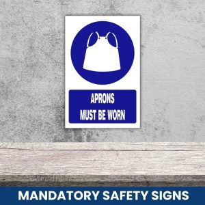 Aprons must be worn safety sign (MV009A)