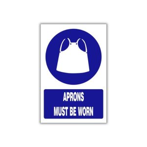 Aprons must be worn safety sign (MV009A)