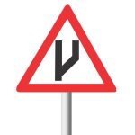 Beginning Of Dual Roadway (Straight On) Road Sign (W118)