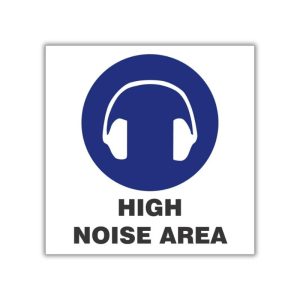 Hearing Protection With High Noise Area Sign (M107)