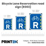 Bicycle Lane Reservation road sign (R303)