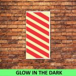 Chevron photoluminescent (glow in the dark) safety sign (F24)