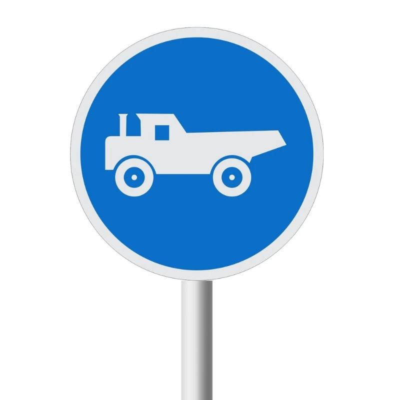 Construction Vehicles Only road sign (R125) Construction Vehicles Only road sign (R125)
