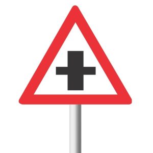 Crossroad On Priority Road, Road Sign (W102)