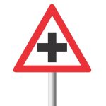 Crossroad road sign (W101)