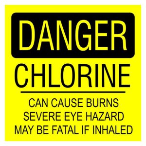 DANGER _ CHLORINE SAFETY SIGN (HW23)