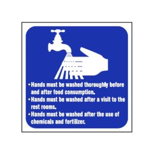 Directions on when to wash hands safety sign (M8)