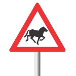 Domestic Animals (Horses) Road Sign (W311)