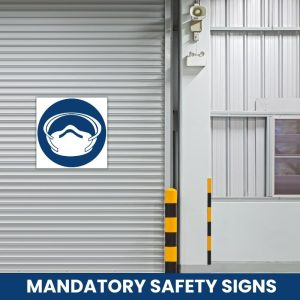 Dust Mask Shall Be Worn Safety Sign (MV12)