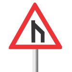 End Of Dual Roadway (Straight On) Road Sign (W117)