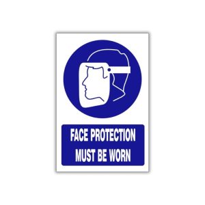 Face protection must be worn safety sign (MV010A)