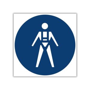 Full Body Harnesses And Lifelines Shall Be Worn Safety Sign (MV18)