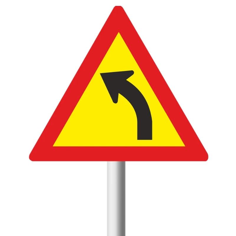 Gentle Curve (Left) Temporary road sign (TW203) Gentle Curve (Left) Temporary road sign (TW203)