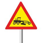 Grader working Temporary Road sign (TW337)