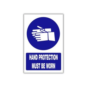 Hand protection must be worn safety sign (MV005A)