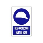 Head protection must be worn safety sign (MV003 A)