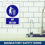 Keep area clean safety sign (MV014 A)