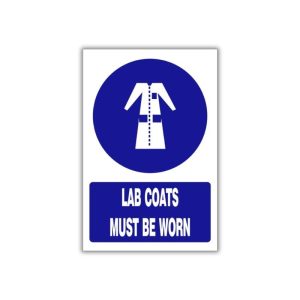 Lab coats must be worn safety sign (MV021 A)