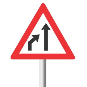 Left Lane Ends Road Sign (W215)