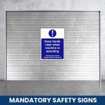 Machine operating safety sign (CAT27)