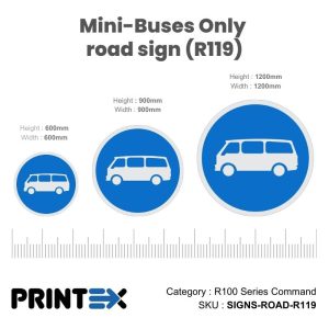 Mini-Buses Only road sign (R119)