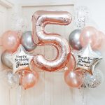 Rose Gold Number Balloons