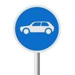 Motor Cars Only road sign (R117)