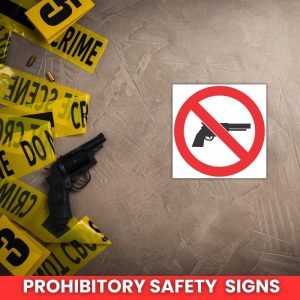No Carrying Of Fire-Arms Safety Sign (PV19)