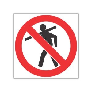 No Carrying Of Long Material SABS safety sign (PV8)