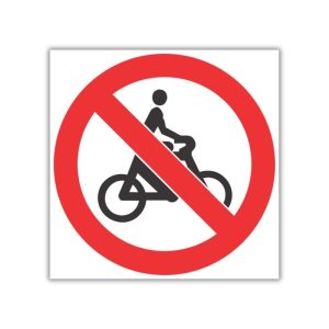 No Cycling Safety Sign (PV7)