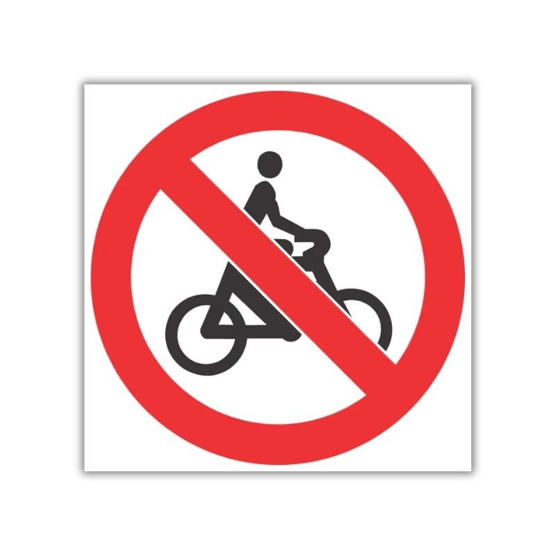 No Cycling SABS safety sign (PV7) No Cycling Safety Sign (PV7)
