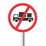 No Delivery Vehicles Road Sign (R228)