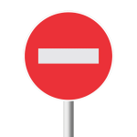 No Entry Road Sign