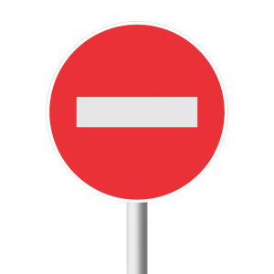No Entry Road Sign