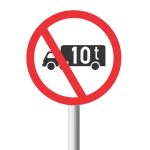 No Goods Vehicles Over Indicated Gvm Road Sign (R230)