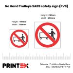 No Hand Trolleys Safety Sign (PV9)