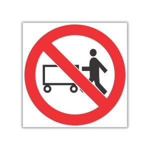 No Hand Trolleys Safety Sign (PV9)