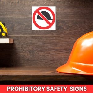 No Hard Hats SABS safety sign (PV38)