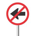 No Left Turn Road Sign (R211)