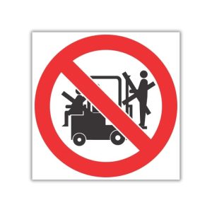 No Lifting On Forklifts SABS safety sign (PV29)