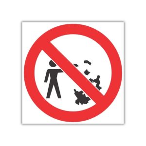 No Littering SABS safety sign (PV23)