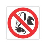 No Loose Clothing, Ties, Jewellery And Unconfined Long Hair safety sign (PV12)