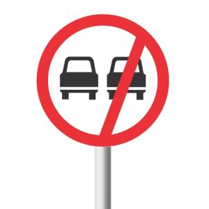No Overtaking All Vehicles Road Sign (R214)