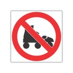 No Roller Skates SABS safety sign (PV37)